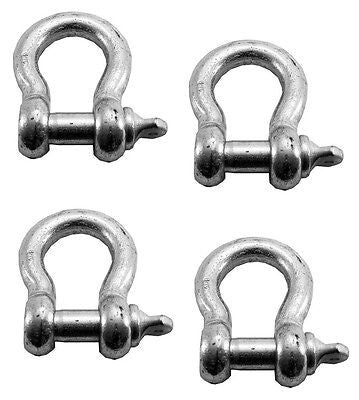 4 Piece Pack 3/4" Steel Bow Shackle Clevis Screw Pins Anchor Hook Point Pin - tool