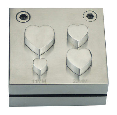 Heart Shape Shaped Jewelry Punching Punch Puncher Die Tool Silver