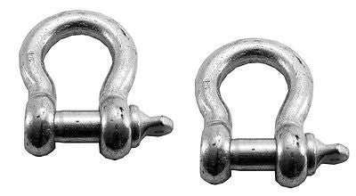 2 Piece Pack 3/4" Steel Bow Shackle Clevis Screw Pins Anchor Hook Point Pin - tool