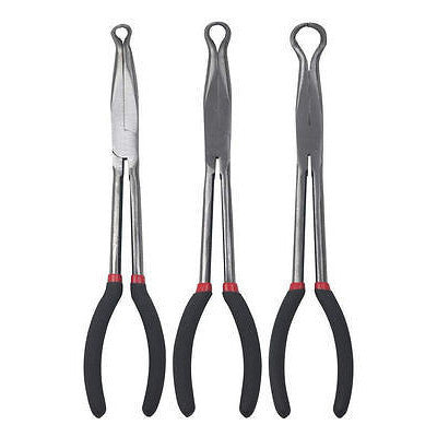 3 Piece Long Reach Clamp Plier Fuel Vacuum Water Hose Line Removal Remover Tool Set - tool