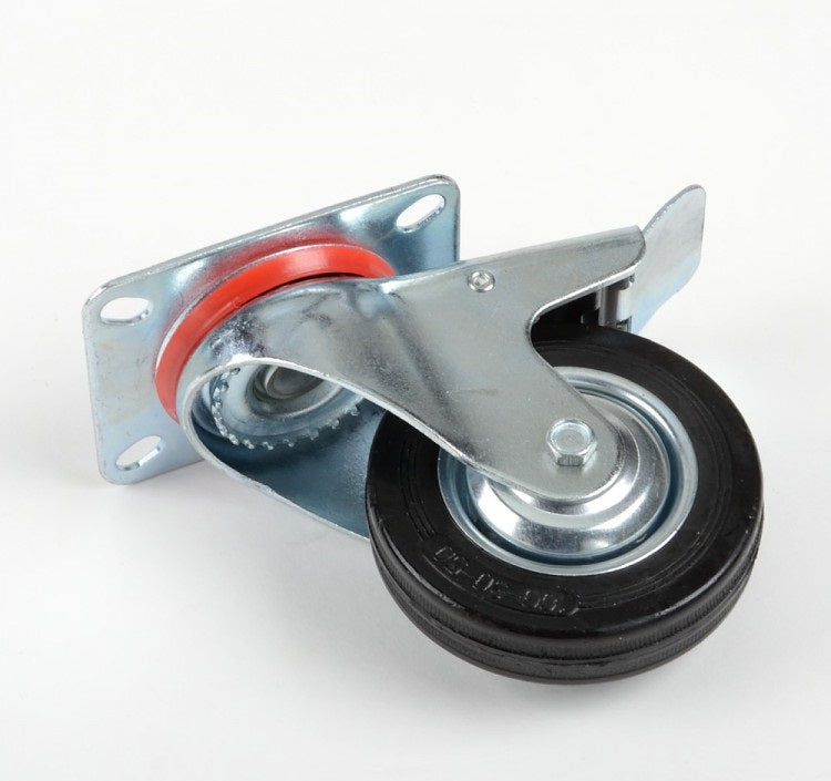 4" Replacement Swivel Rubber Caster Locking Furniture Workbench Wheel