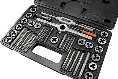 Standard SAE Steel Tap & and Die Set - tool