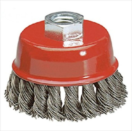3" Knotted Wire Wheel Cup Brush for Angle Grinder 5/8" x 11 - tool
