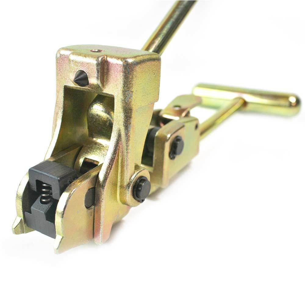 Ratcheting Style Center Punch Hand Tensioner Loc Band Tool 5/8 Inch Crimper Hose - tool