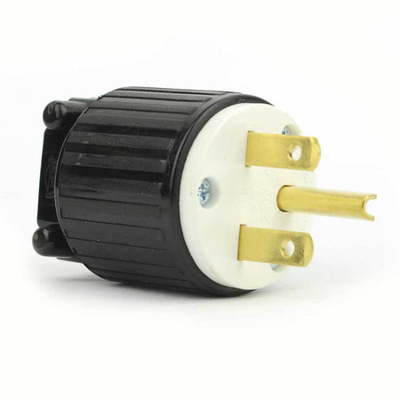 Double Straight Electrical Plug 3 Wire, 15 Amps, 250V, NEMA 6-15P - tool