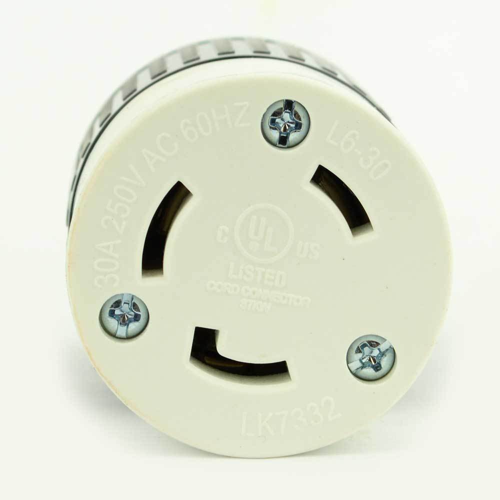 Twist Lock Female Plug Electrical Receptacle 3 Wire, 30 Amps, 250V, NEMA L6-30R YGA017F - tool