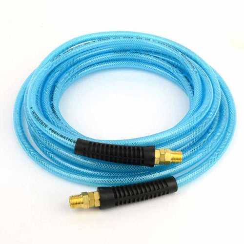HU14-050 1/4" 50 ft Light Blue Polyurethane Hose (1/4" NPT) Solid Fitting