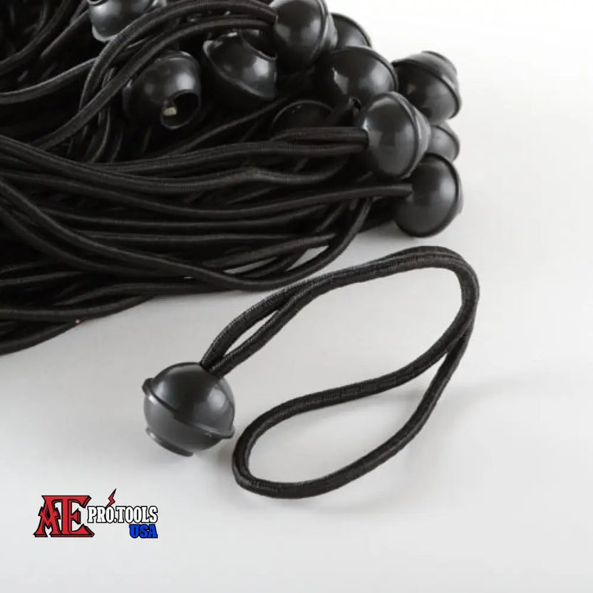 100 Pack 6" Ball Bungee Cord Tie Downs for Tarp Canopy Tiedown Holder