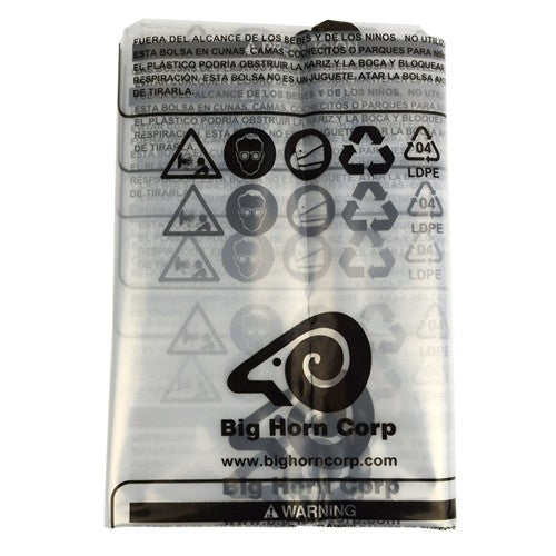 Big Horn 11778, 14" Dia. Clear Dust Collector Bag 22" x 32" (415-7171) 5 Pc pack