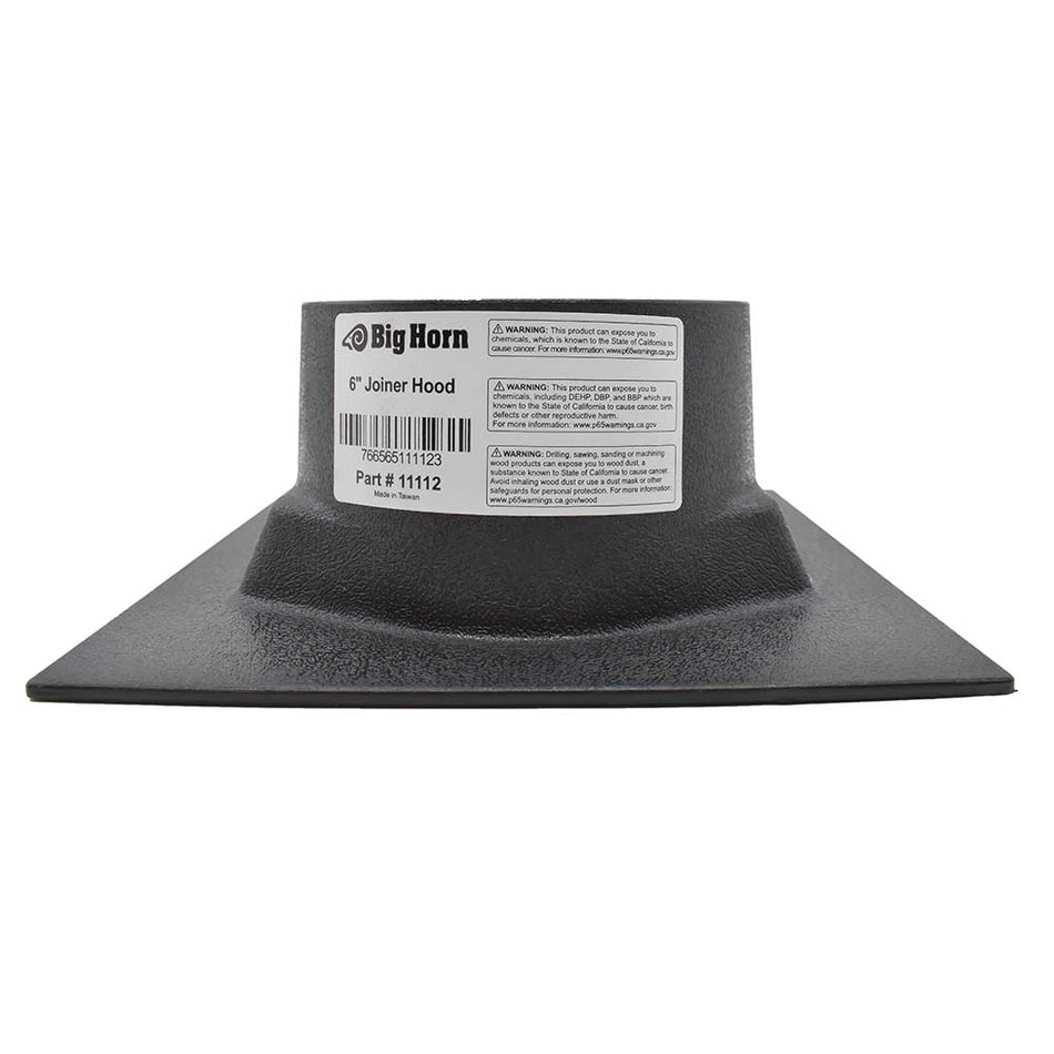 Big Horn 11112 4 Inch Universal Dust Hood with 6 Inch Flange for Wood Shop Dust Collection