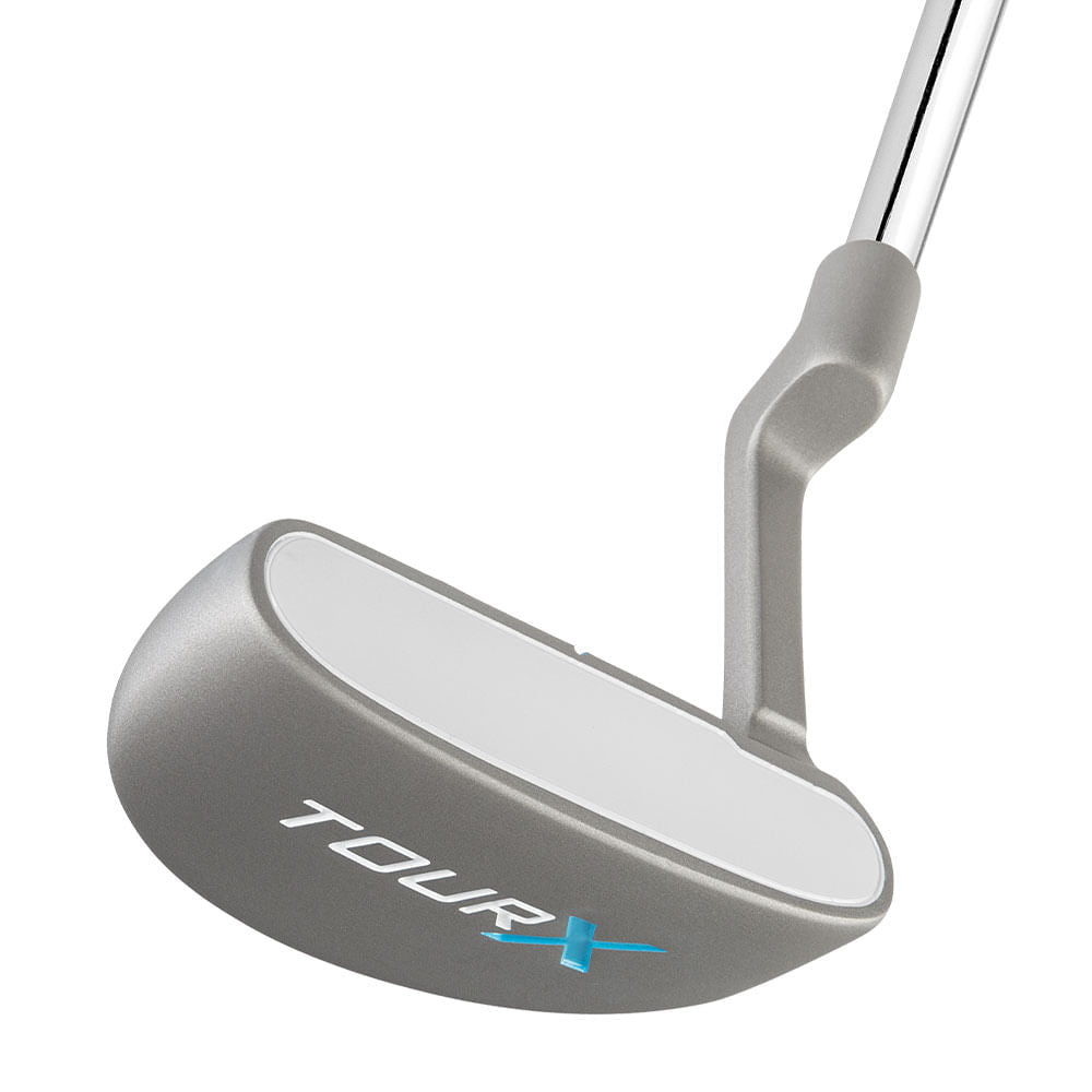 Golf putter with 'TOUR X' branding on a white background