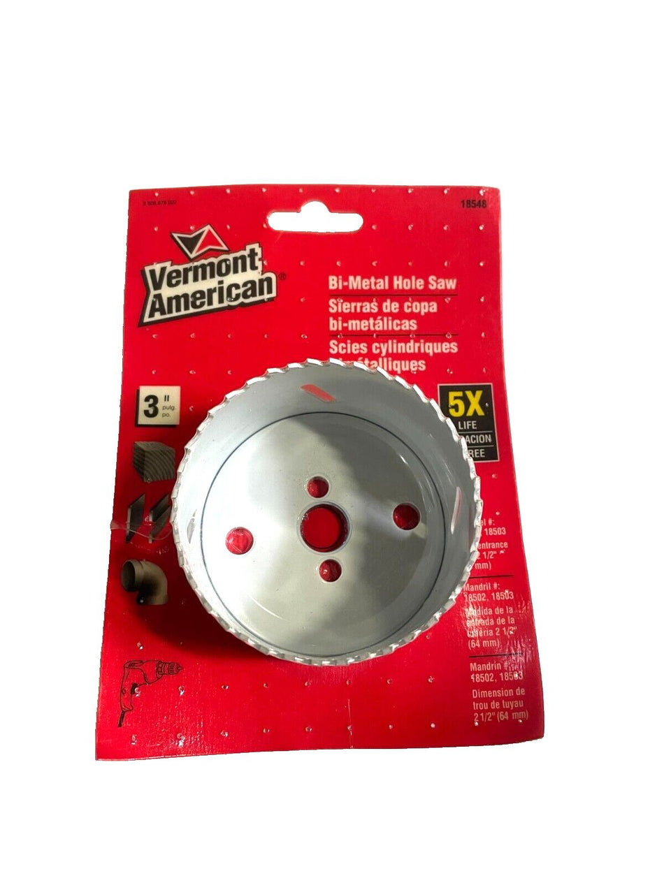 VERMONT AMERICAN 3" BIMETAL HOLE SAW #18548