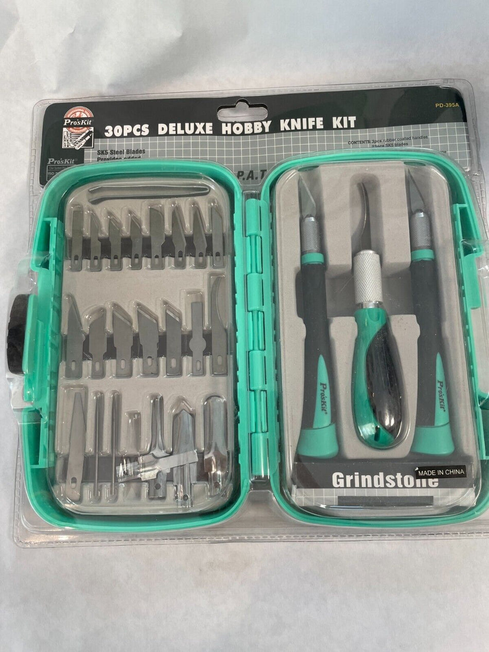 ProsKit PD-395A 30PCS Deluxe Hobby Knife Kit Set With Storage Carry Case Genuine