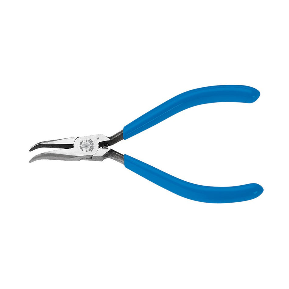 KLEIN TOOLS D320-41/2C Electronics Pliers, Needle Nose with Curved Chain-Nose,