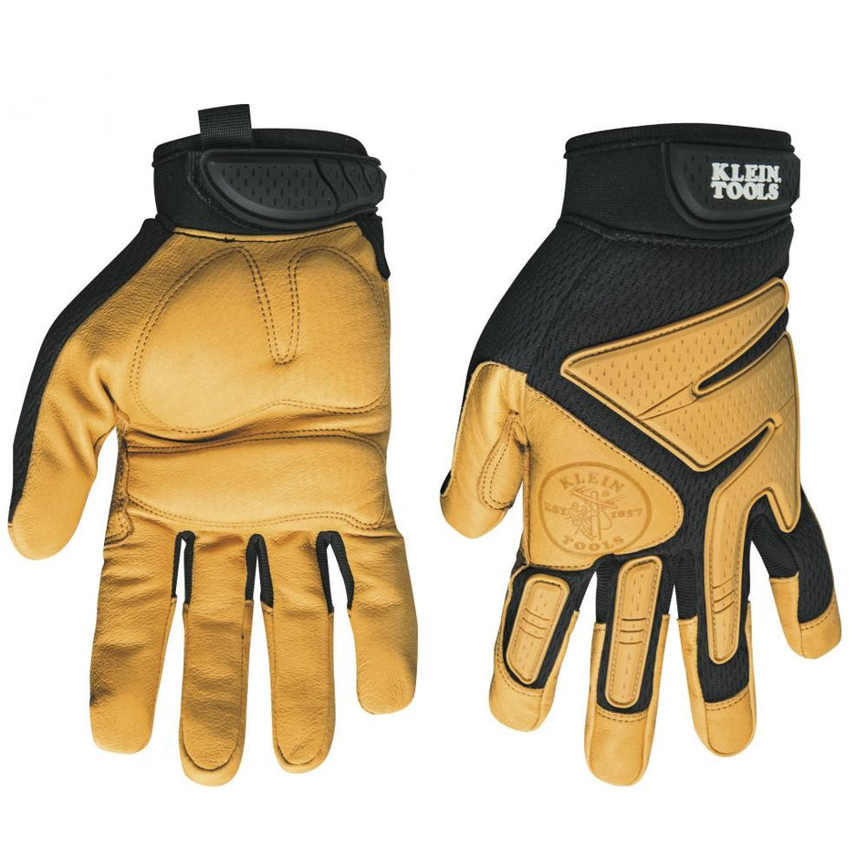 KLEIN TOOLS40222 Journeyman Leather Gloves, X-Large - JABETC