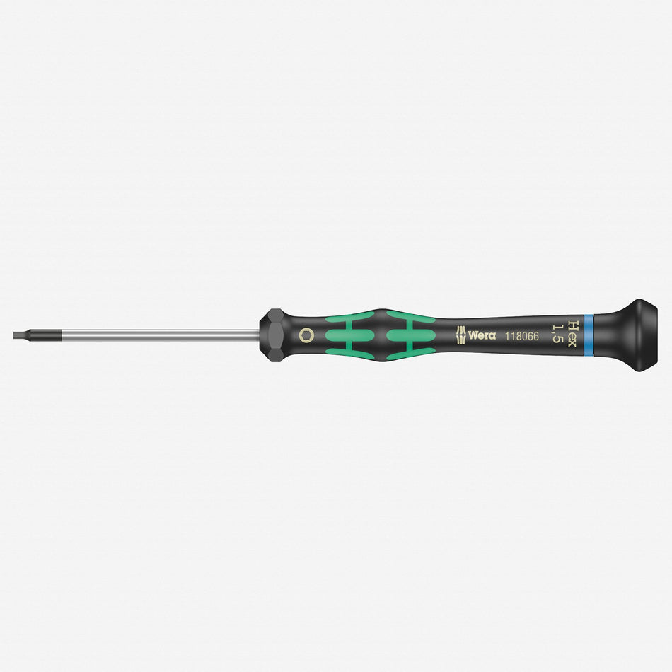 Wera 118066 1.5 x 60mm Kraftform Micro Hex Precision Screwdriver 05118066002