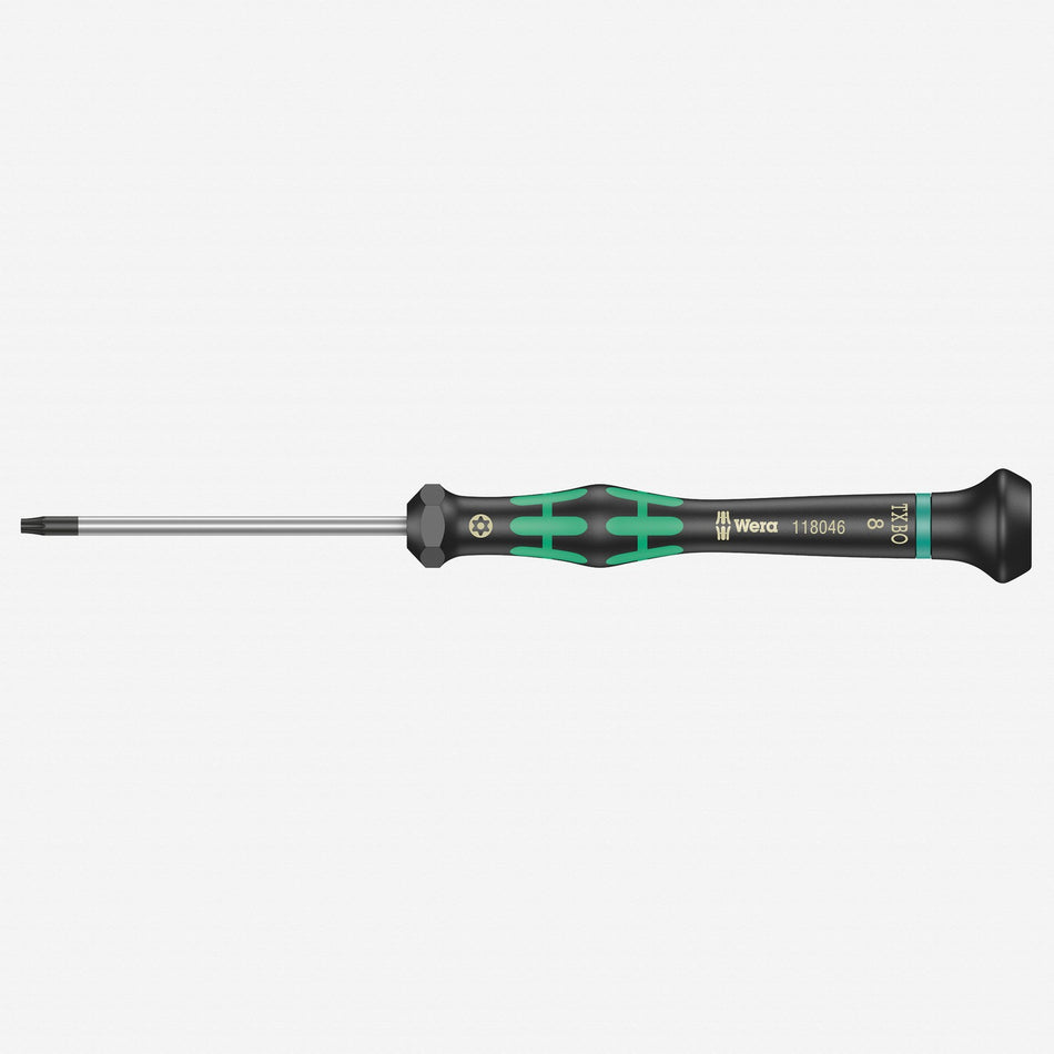 Wera 118046 T8s x 60mm Kraftform Micro Security Torx Precision Screwdriver - JABETC