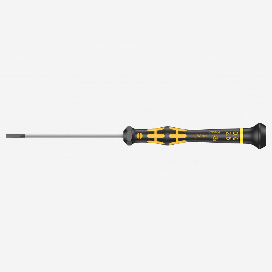 Wera 030104 2.5 x 80mm ESD Safe Slotted Precision Screwdriver 05030104002