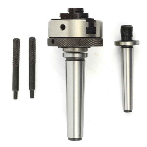 Metal Lathe 3 Jaw Chuck 2" Die with MT-1 and MT-2 Shank - JABETC