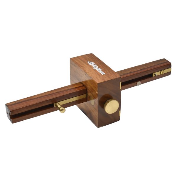 A wooden square ruler with brass adjustment knobs and guide rails, featuring the brand name 'Binghan' printed on the wooden block, set against a plain white background.