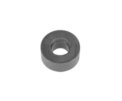 A dark gray metal bearing or spacer with a hollow center, shown on a plain white background.