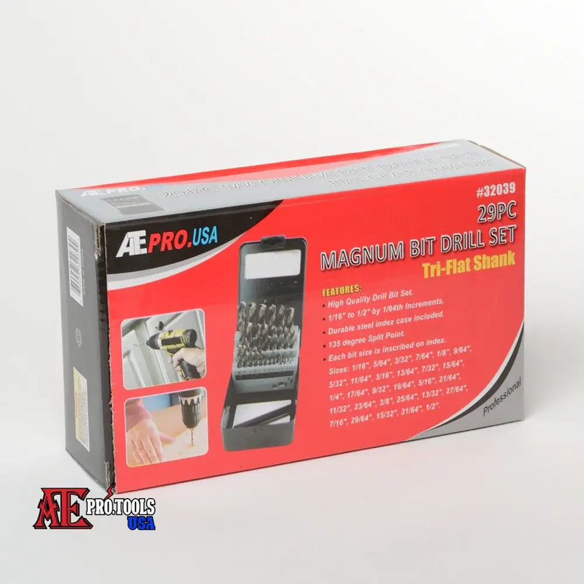 Box of AE Pro USA Magnum Bit Drill Set on a white background