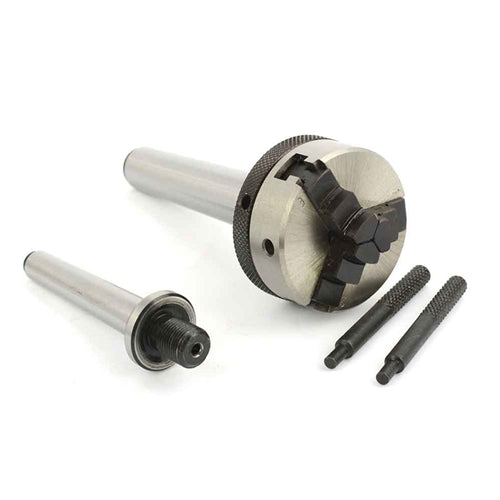 Metal Lathe 3 Jaw Chuck 2" Die with MT-1 and MT-2 Shank - JABETC