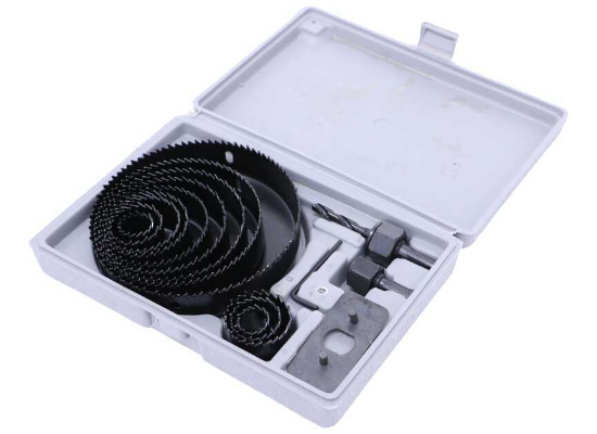 16 Piece Large Hole Saw Drill Bit Kit for Wood Abs PVC Cutting Drilling Holesaw Set