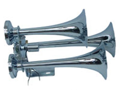 Air and Electric Powered Triple Car Train Trumpet Air Horn Kit - JABETC