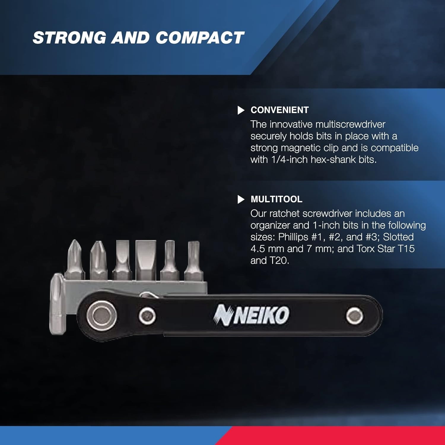 Close Right Mini Ratchet Ratcheting Angle Head Angled Offset Screwdriver Bit Set - JABETC