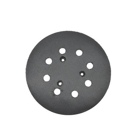 Round sanding disc with multiple holes on a white background