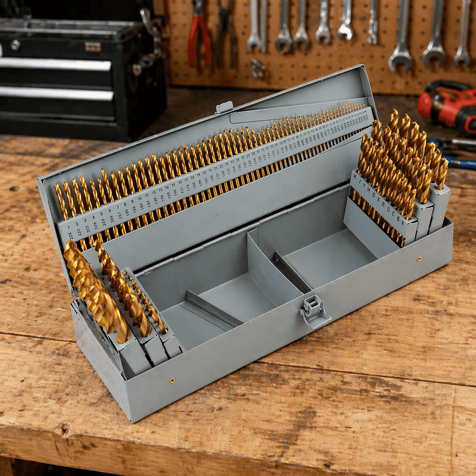 115 Piece Titanium Coated Drill Bit Set