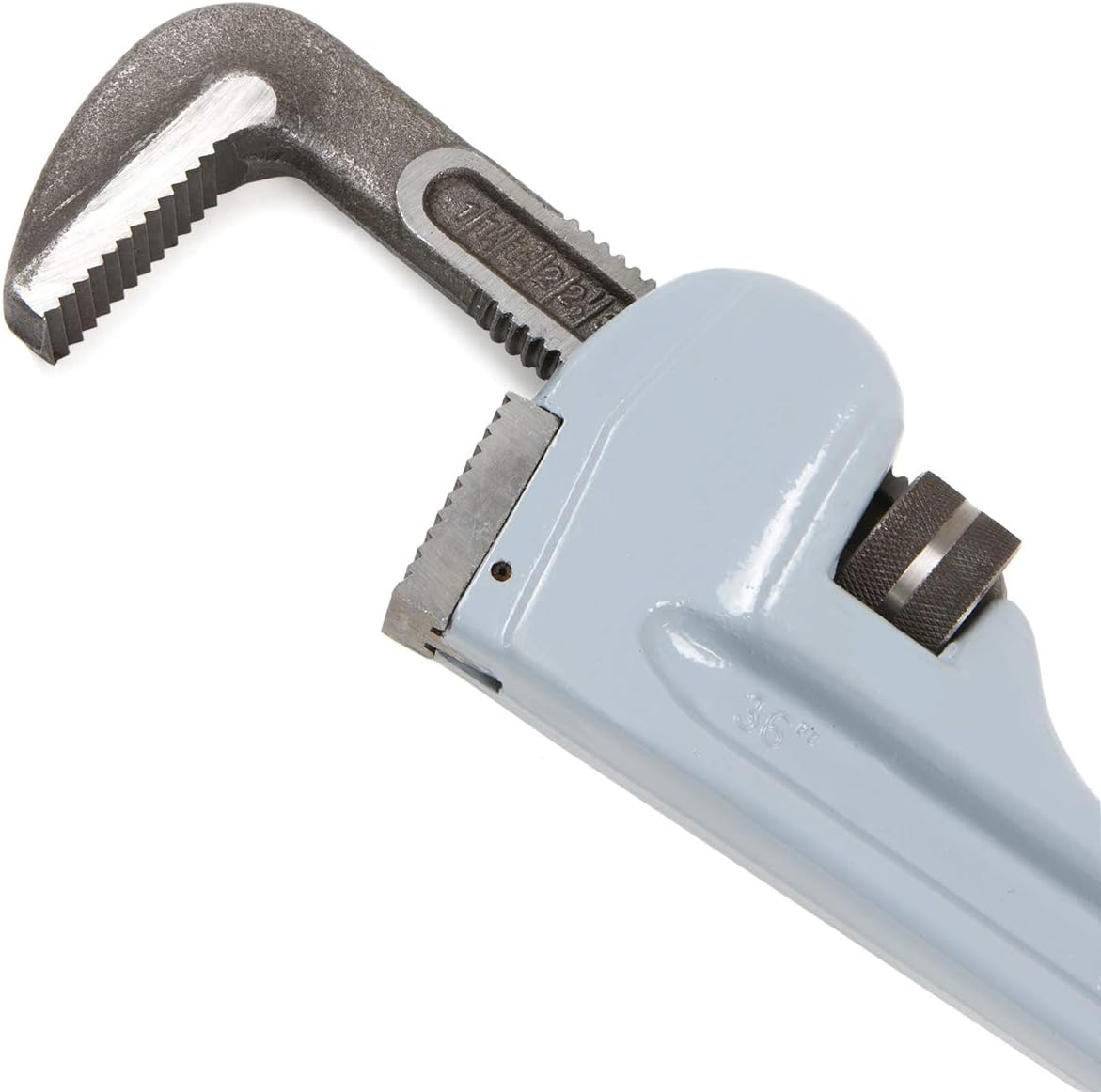 Pipe wrench on a white background