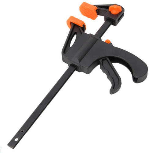 Black and orange clamp on a white background