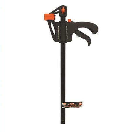 Black and orange clamp on a white background