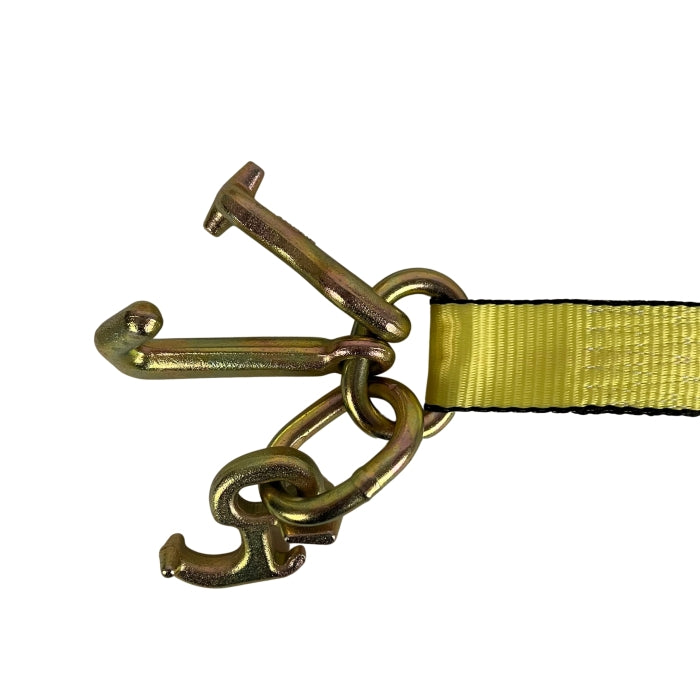 2" X 8' CAR TIE DOWN CHAIN RATCHET STRAPS - JABETC