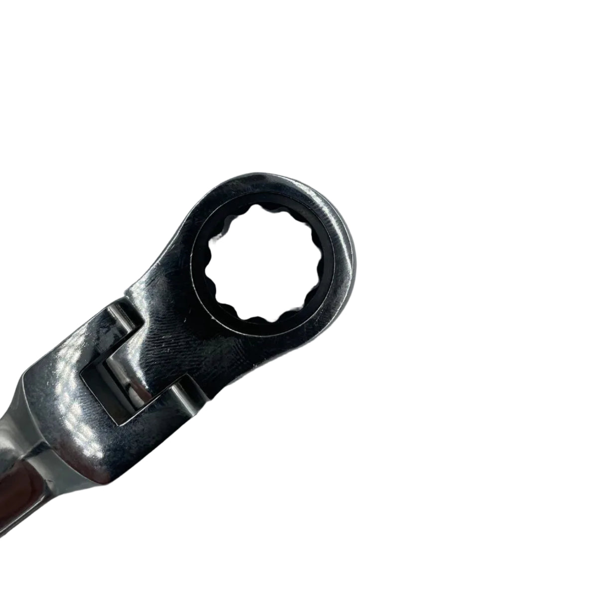 Ratchet wrench on a light gray background