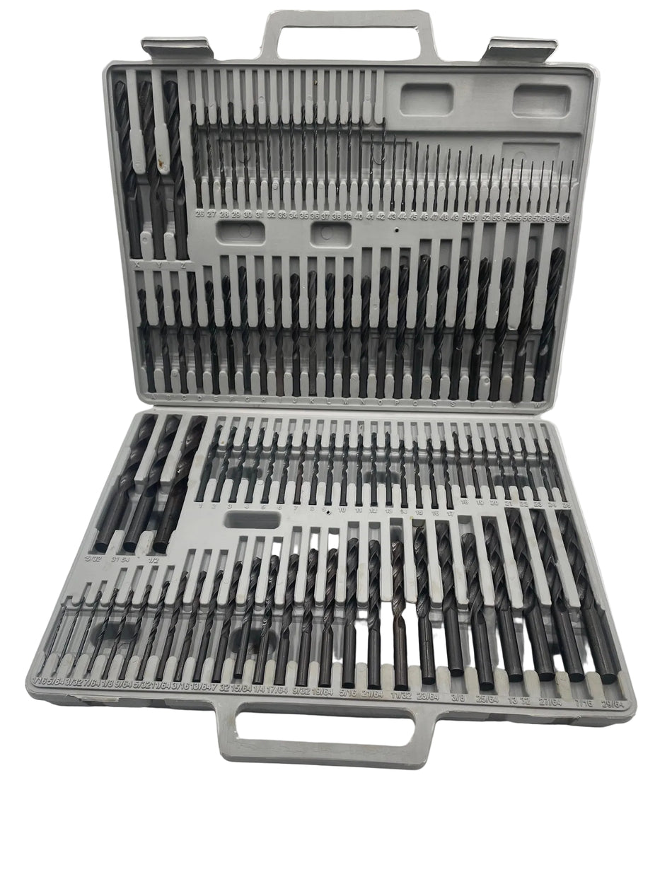 115 Piece Drill Bit Set Fractional Number and Letter Size