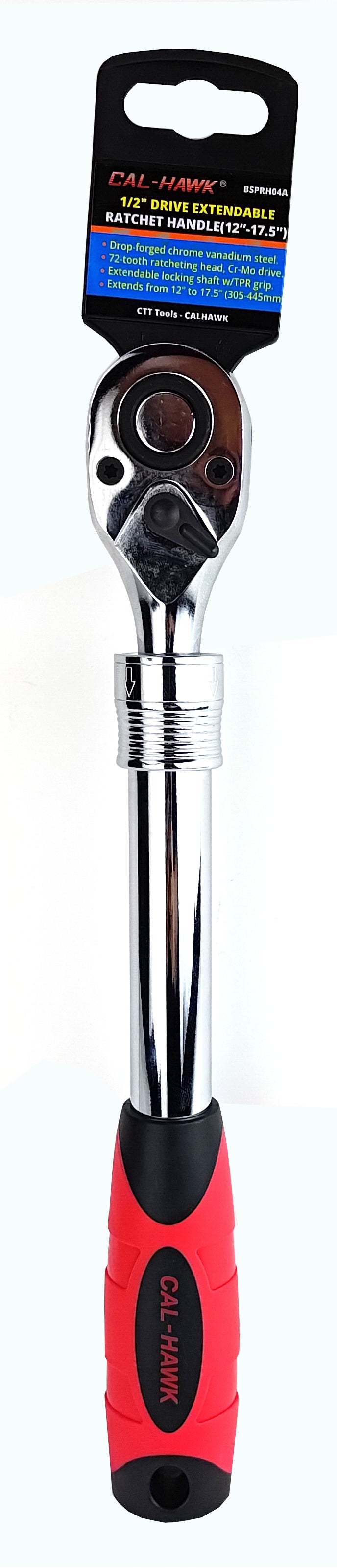 Heavy Duty 1/2" Extendable Socket Ratchet Handle w/ Cushion Grip