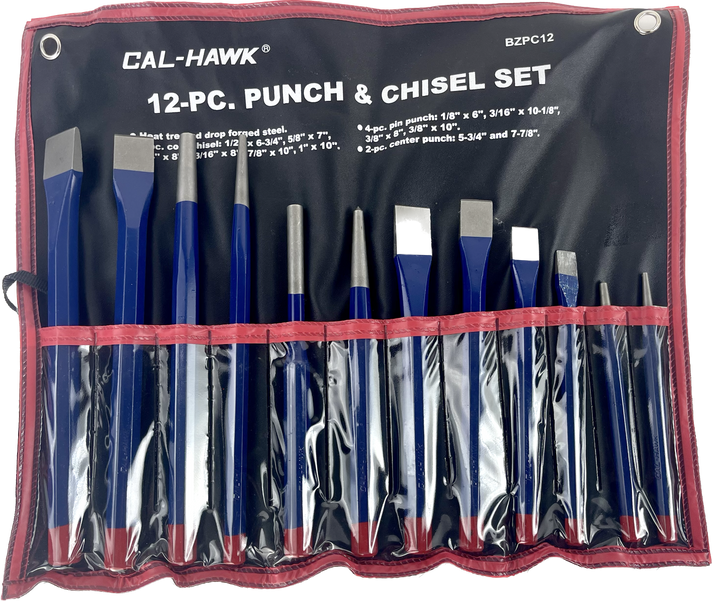 12 pc Metal Punch and Chisel Set