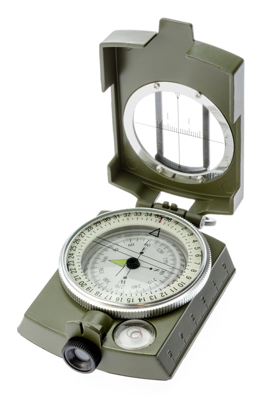 Prismatic Hand-Held Hunting Camo Military Metal Camping Survival Compass Pocket