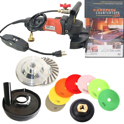 110 Volt Electric Concrete Cement Diamond Wet Polishing Grinding Kit Polisher