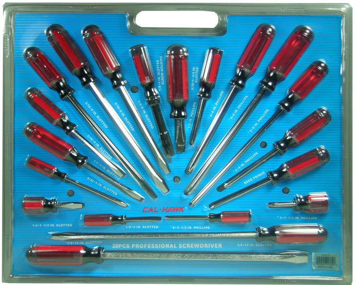 20 Piece Mechanic's Complete Large Selection Screwdriver Tool Set