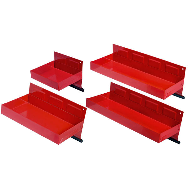4 Piece Magnetic Tool Tray Storage Shelf Set