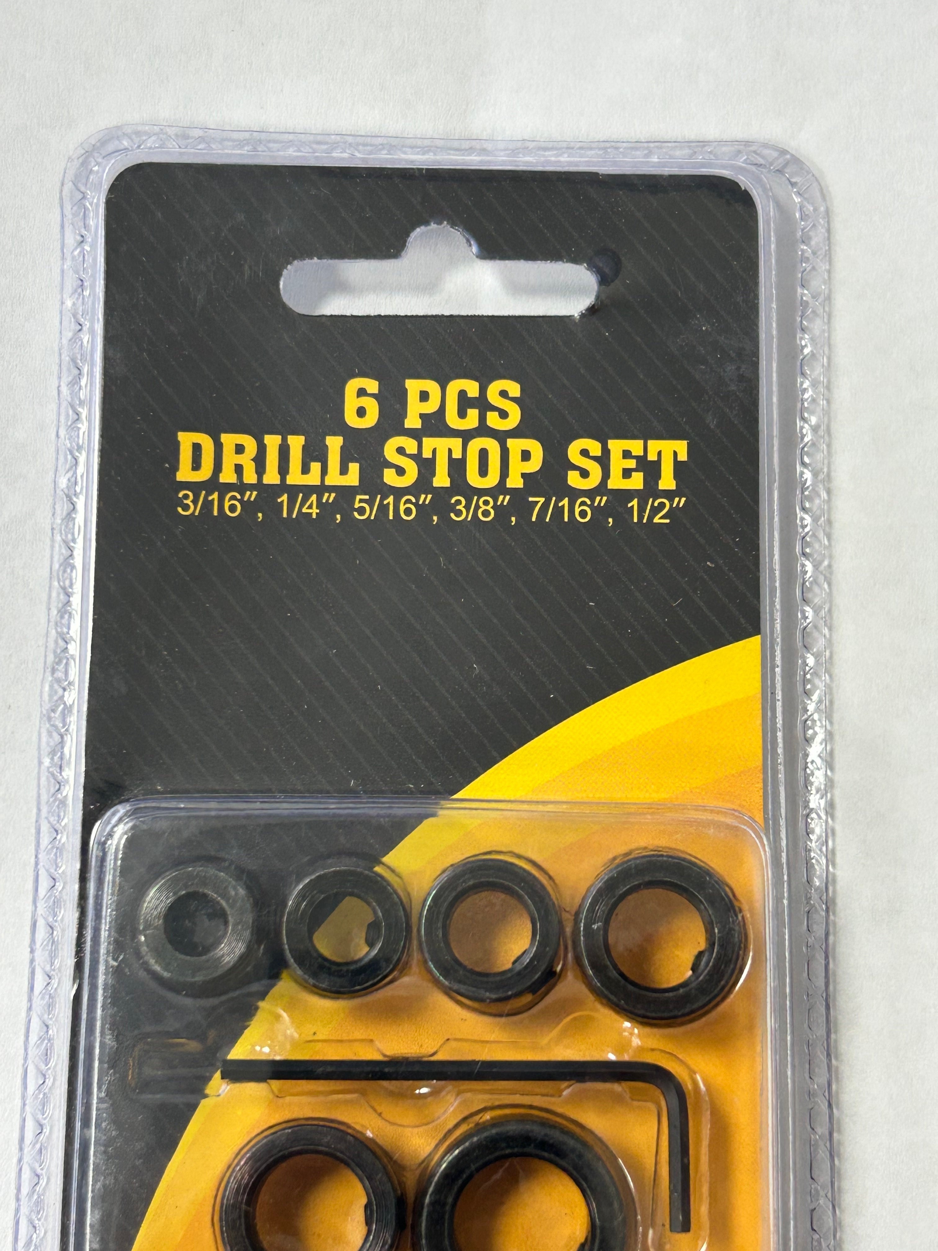 BigHorn 19126 Drill Bit Depth Stop Collar Set 6 pc - JABETC