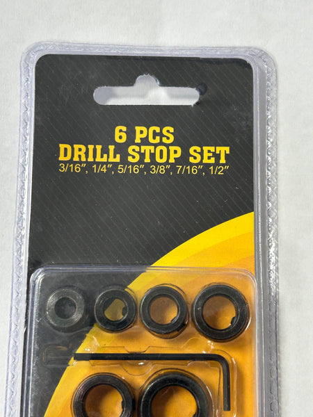 BigHorn 19126 Drill Bit Depth Stop Collar Set 6 pc - JABETC