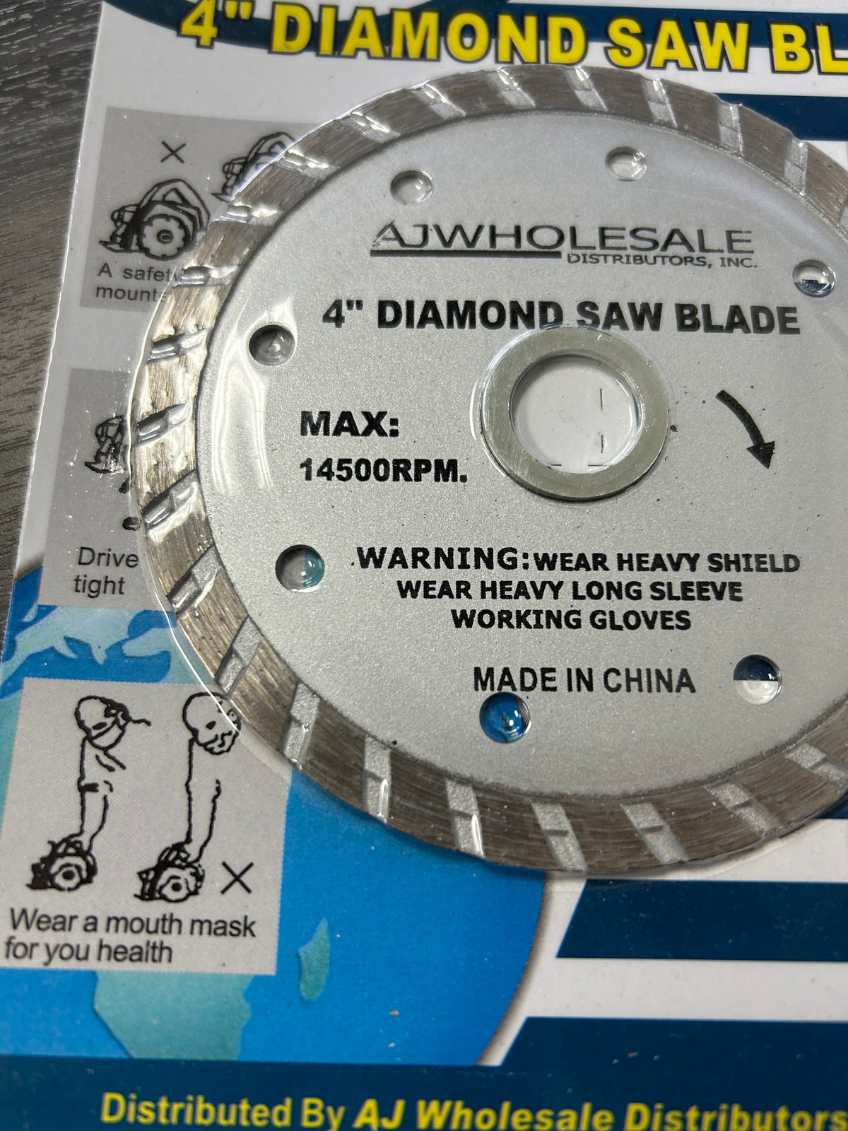 4" Diamond Blade For Grinder or Saw - JABETC