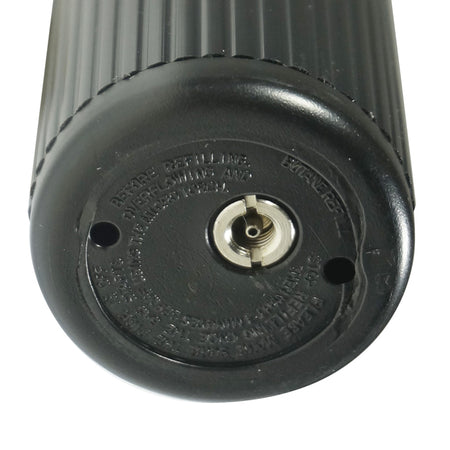 Close-up of a black outdoor light fixture on a white background