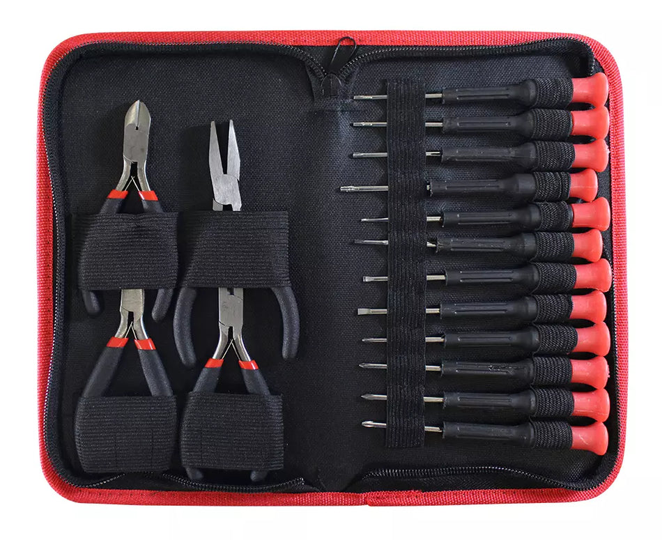 16 Piece Mini Precision Screwdriver Pliers Computer Repair Tool Jewelry Kit Set