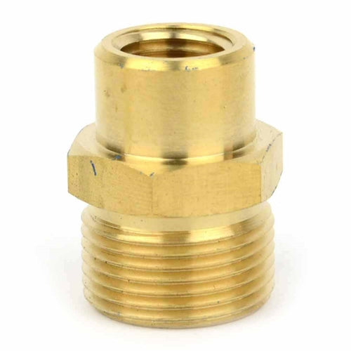 Interstate Pneumatics PW7150 M22 Male Fitting x 1/4" FNPT, Brass, 4000 PSI